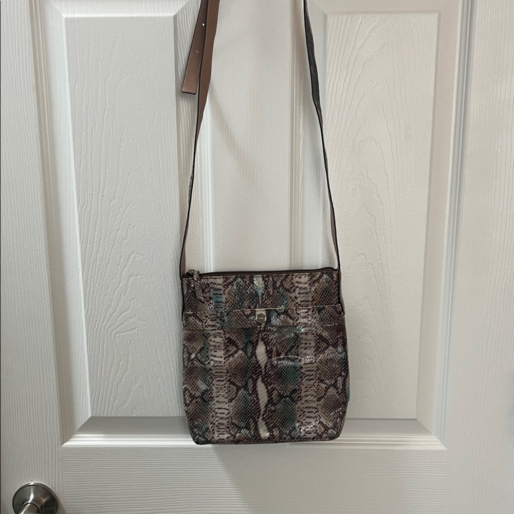 Lodis snakeskin crossbody